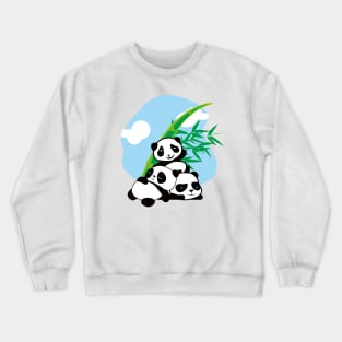 Panda and bamboo Crewneck Sweatshirt